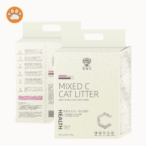 Mixed Grain Tofu Cat Litter – Natural Odor Control Clumping Formula (6.5L)