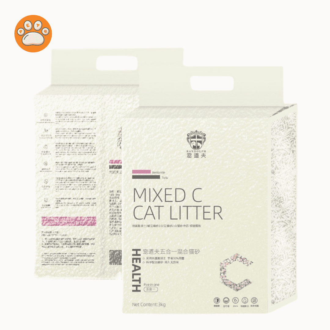 Mixed Grain Tofu Cat Litter – Natural Odor Control Clumping Formula (6.5L)