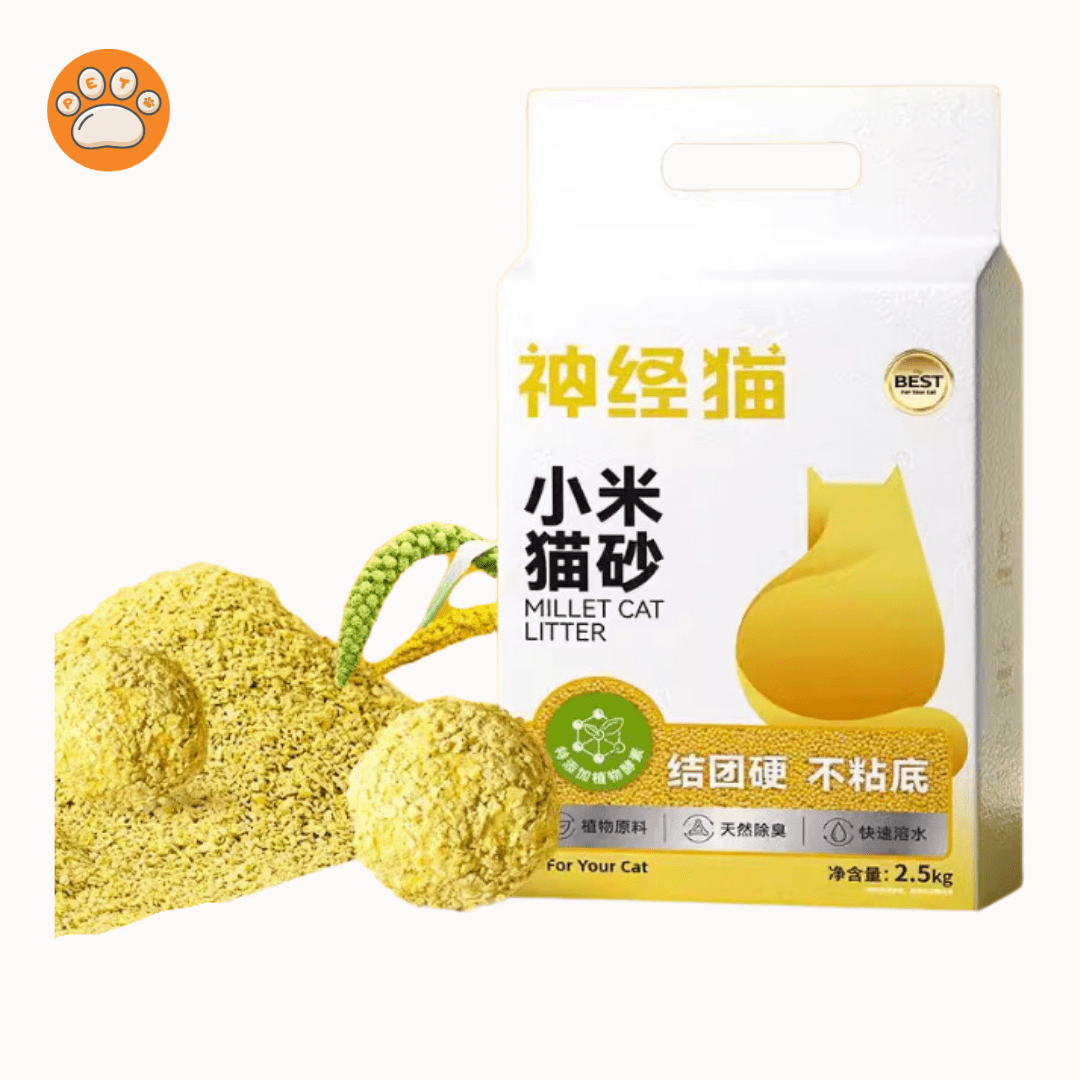 Millet Cat Litter – Plant-Based, Dust-Free Clumping Formula (2.5kg)