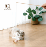 Wooden Pole Cat Teaser Wand – Interactive Jute Rope Toy - Image 2