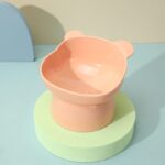 High-Foot Cartoon Bear Pet Bowl – Anti-Spill, Neck-Protective Design - Image 8