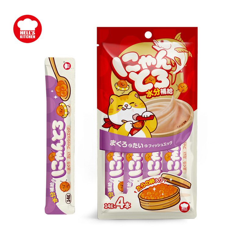 Hell's Kitchen Fish Roe Cat Sticks – Treat Paste for Cats (14g x 4 ...
